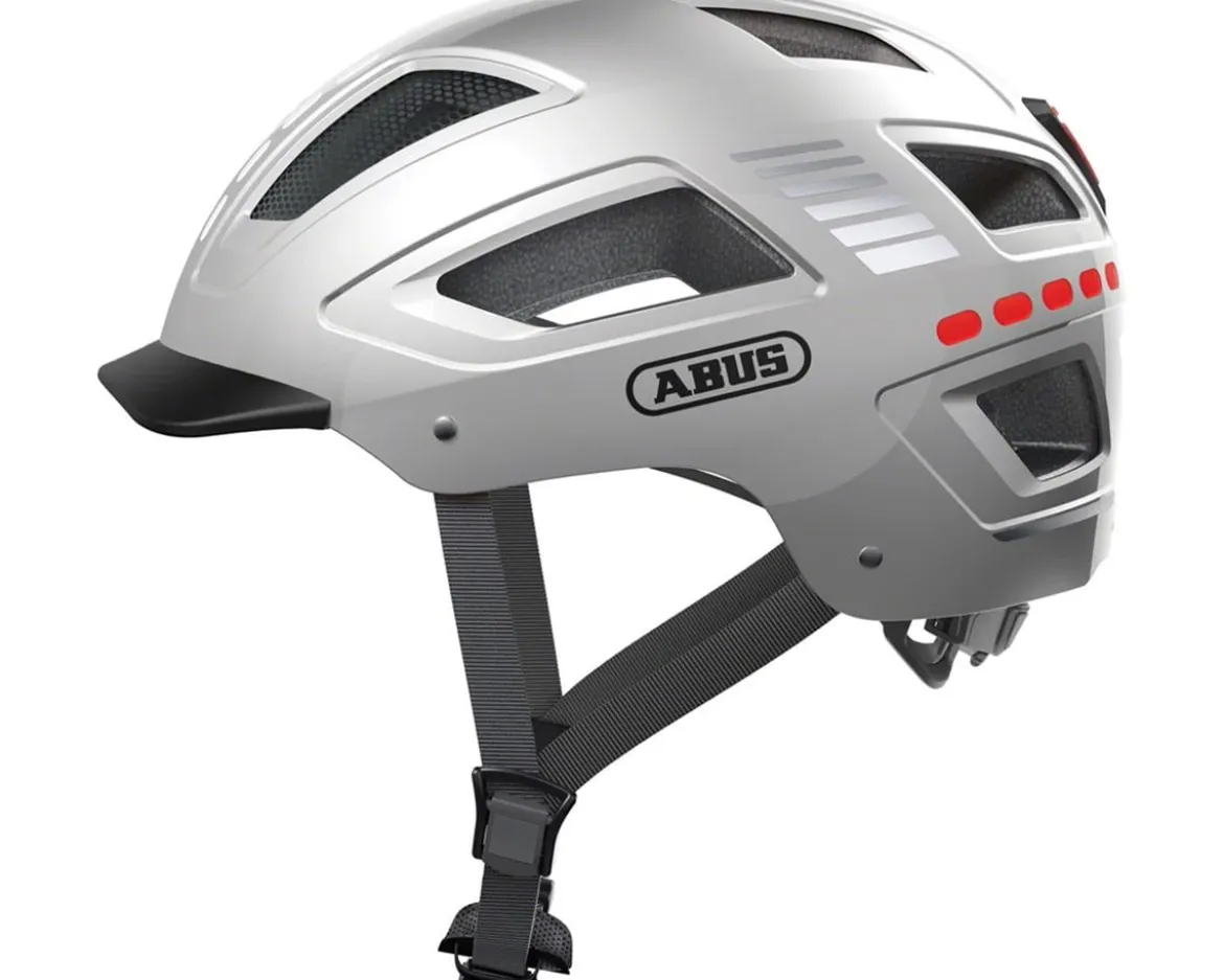 Abus Hyban 2.0 Urban Helmet (Signal Silver) (52-58cm) (M) (w/Rear LED)