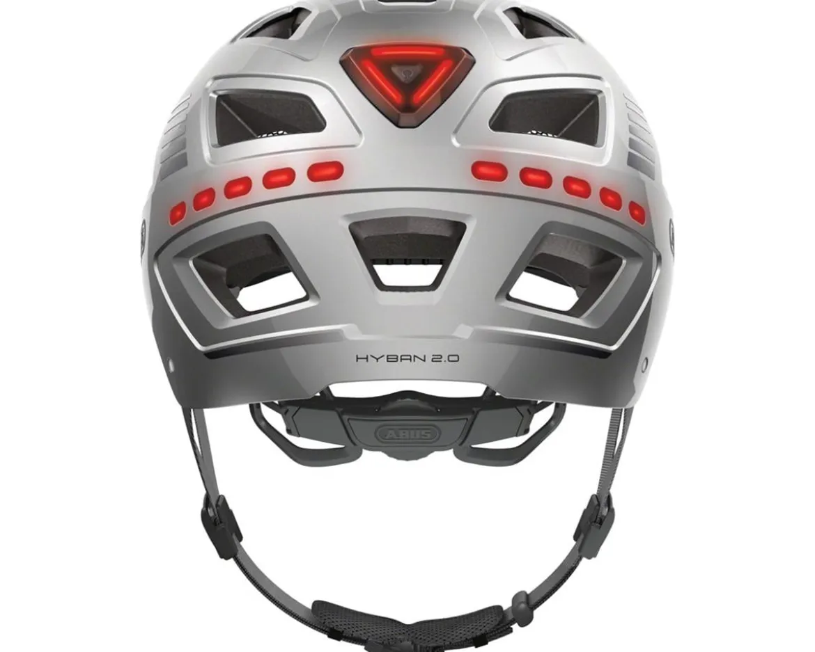 Abus Hyban 2.0 Urban Helmet (Signal Silver) (52-58cm) (M) (w/Rear LED)