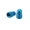 Alligator Alloy Schrader Valve Caps (Blue) (2)