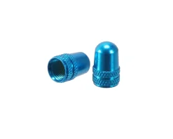 Alligator Alloy Schrader Valve Caps (Blue) (2)