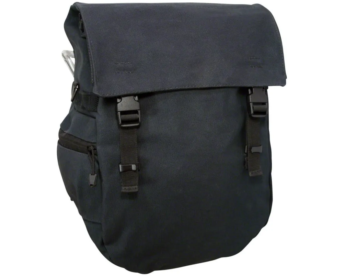 Banjo Brothers Minnehaha Waterproof Canvas Pannier (Black) (18L)