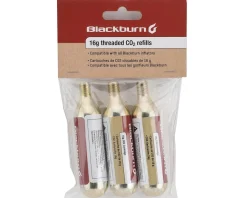 Blackburn Threaded CO2 Cartridges (Silver) (3 Pack) (16g)