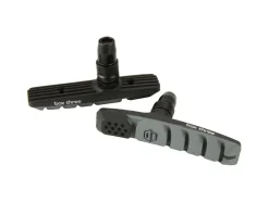 Box Three V-Brake Pads (Grey) (1 Pair) (Threaded)