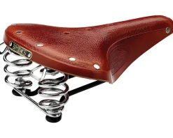 Brooks B67 Men's Saddle (Honey) (Black Steel Rails) (210mm)