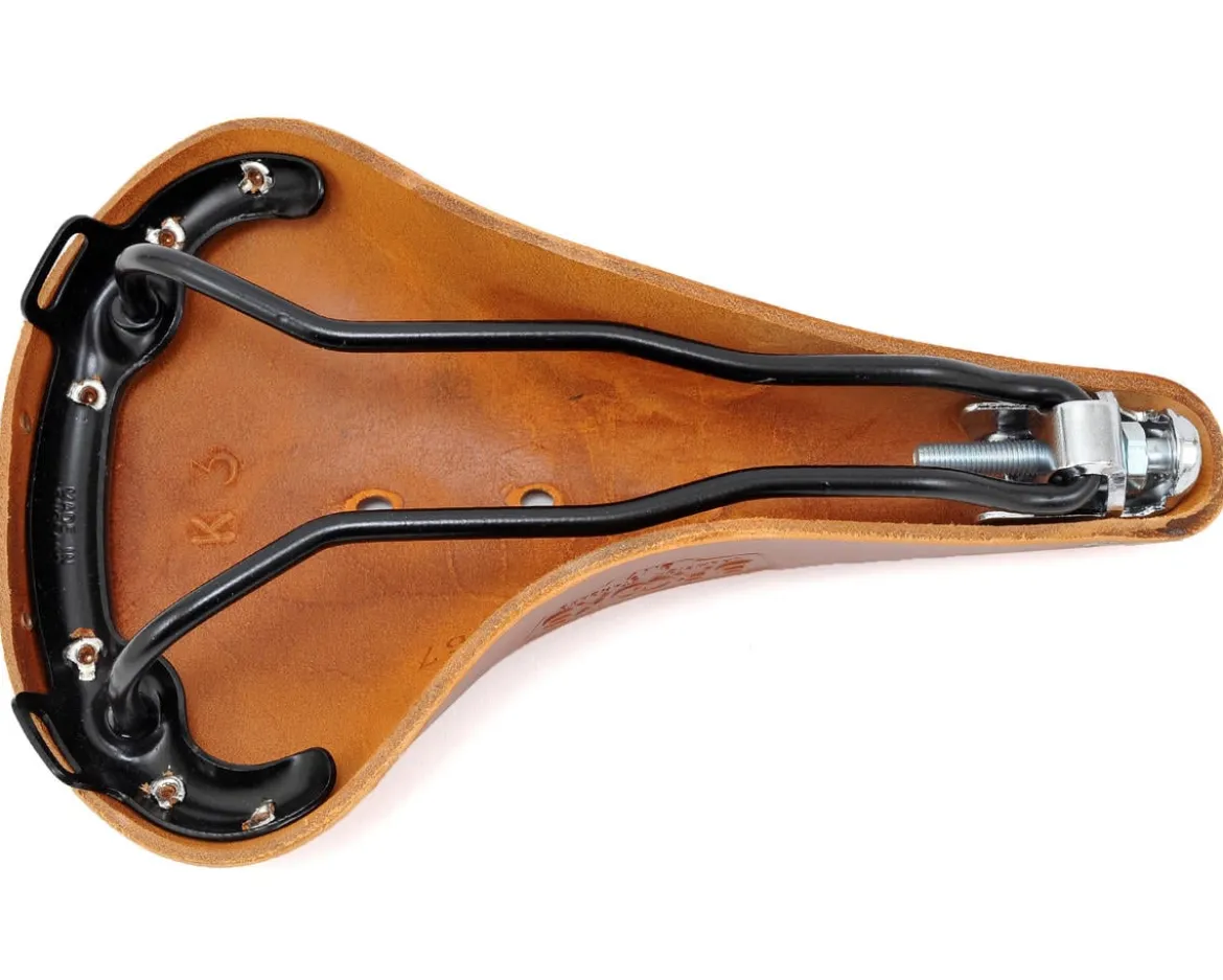 Brooks B17 Saddle (Honey) (Black Steel Rails) (170mm)