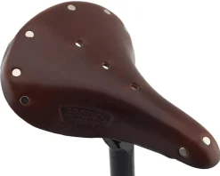 Brooks B17 Women's Saddle (Antique Brown) (Black Steel Rails) (177mm)