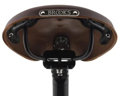 Brooks B17 Women's Saddle (Antique Brown) (Black Steel Rails) (177mm)