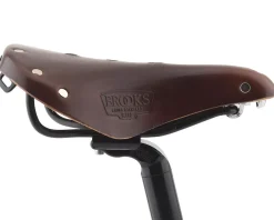 Brooks B17 Women's Saddle (Antique Brown) (Black Steel Rails) (177mm)