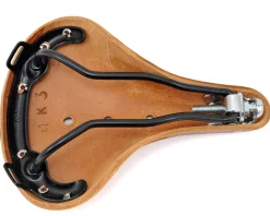 Brooks B17 Women's Saddle (Honey) (Black Steel Rails) (177mm)