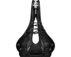 Brooks Flyer Carved Saddle (Black) (Steel Rails)
