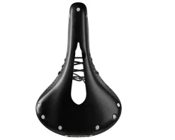 Brooks Flyer Carved Saddle (Black) (Steel Rails)