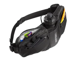 Camelbak Podium Flow 4 Hydration Belt (Black) (w/ 21oz Podium Dirt Series Water Bottle)