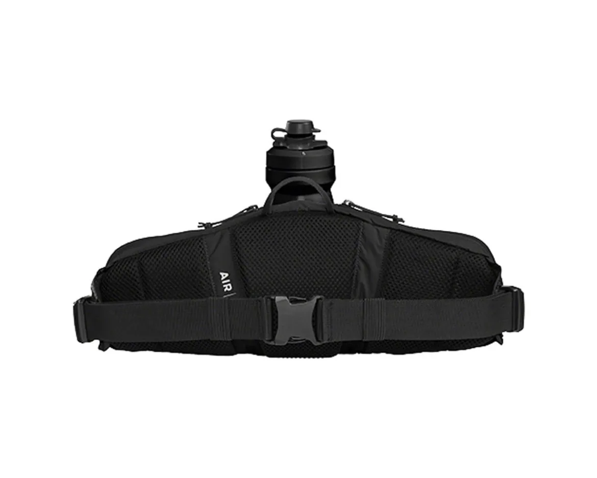 Camelbak Podium Flow 2 Waist Pack (Black) (w/ 21oz Podium Dirt Series Water Bottle)