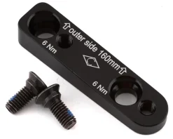 Campagnolo Disc Brake Adapters (Black) (Flat Mount) (EKAR) (160mm Rear)