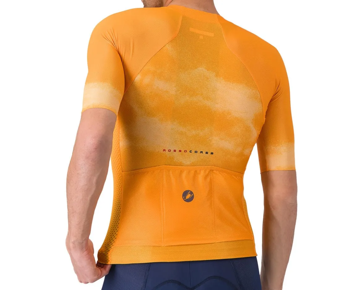 Castelli Climber's A/C Short Sleeve Jersey (Vivid Orange/Smoky Grey) (M)