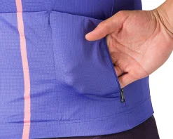 Castelli Drittone Logo Short Sleeve Jersey (Ultraviolet/Rosa Giro) (S)