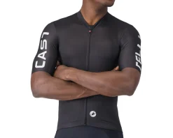 Castelli Entrata Apex Short Sleeve Jersey (Black/White) (S)
