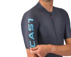 Castelli Entrata Apex Short Sleeve Jersey (Twilight Blue/Neon Cobalt) (S)