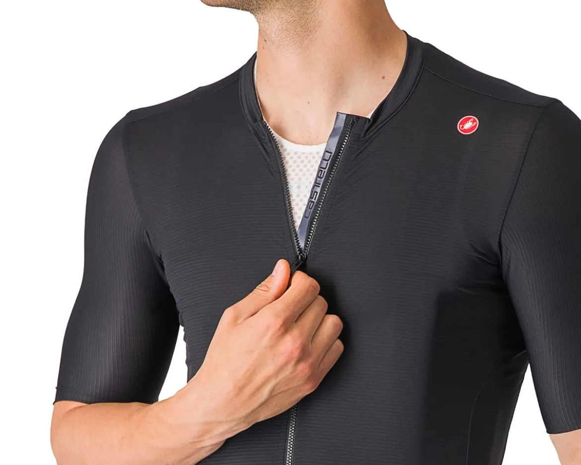 Castelli Espresso Short Sleeve Jersey (Light Black/Dark Grey) (M)