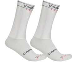 Castelli Fast Feet 4 Socks (White) (L/XL)