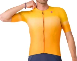 Castelli UPF Short Sleeve Jersey (Vivid Orange) (L)