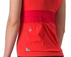 Castelli Women's Anima 4 Sleeveless Jersey (Hibiscus/Soft Orange) (L)