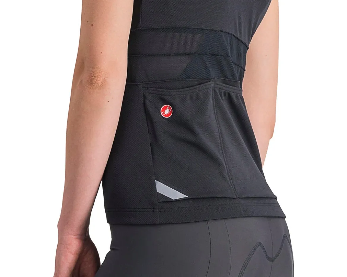 Castelli Women's Anima 4 Sleeveless Jersey (Light Black/Ivory) (L)