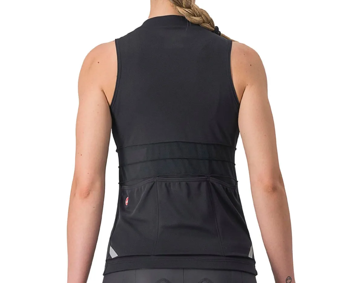 Castelli Women's Anima 4 Sleeveless Jersey (Light Black/Ivory) (L)