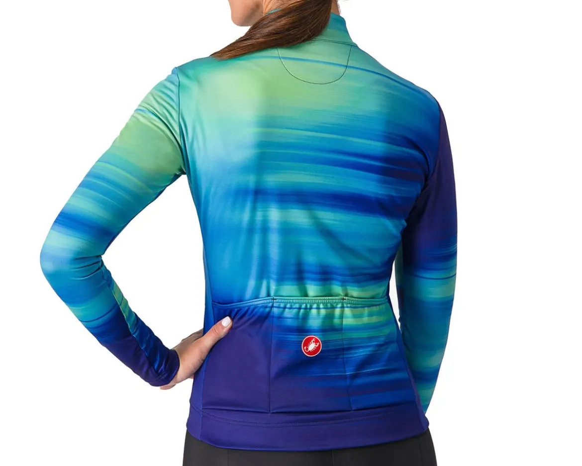 Castelli Women's Phase Long Sleeve Jersey (Multicolor Blue) (XS)