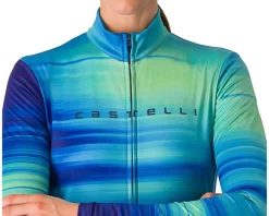 Castelli Women's Phase Long Sleeve Jersey (Multicolor Blue) (XS)