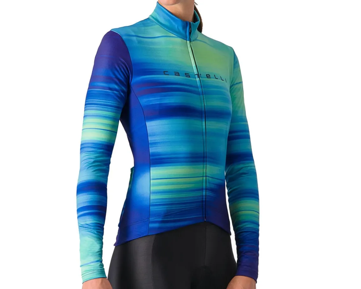Castelli Women's Phase Long Sleeve Jersey (Multicolor Blue) (XS)