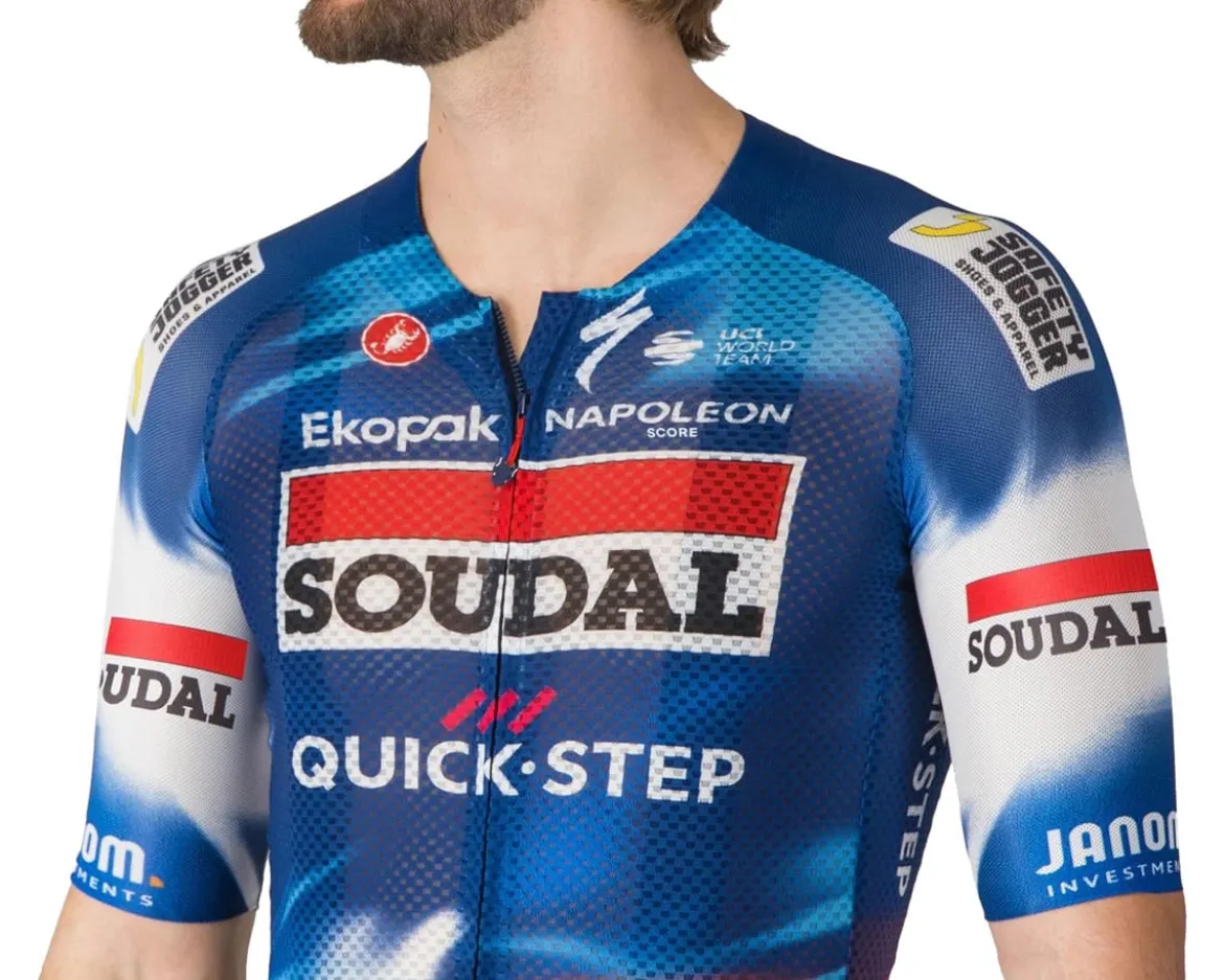 Castelli x Soudal/Quick-Step Climber's A/C Short Sleeve Jersey (Blue/Red) (L)