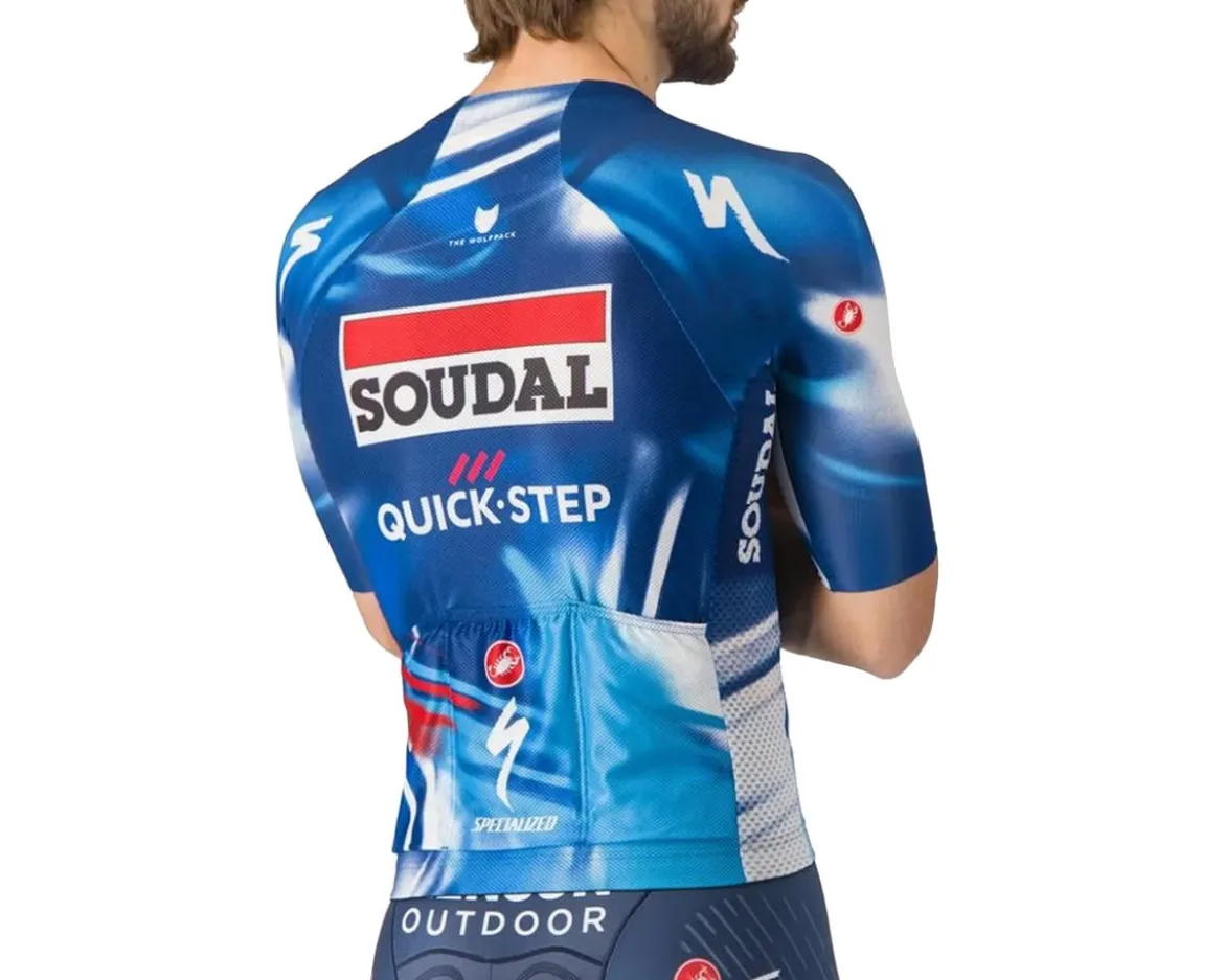 Castelli x Soudal/Quick-Step Climber's A/C Short Sleeve Jersey (Blue/Red) (L)