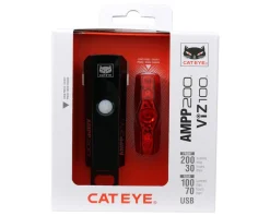 CatEye AMPP200/VIZ100 Headlight & Tailight Set (USB-C)