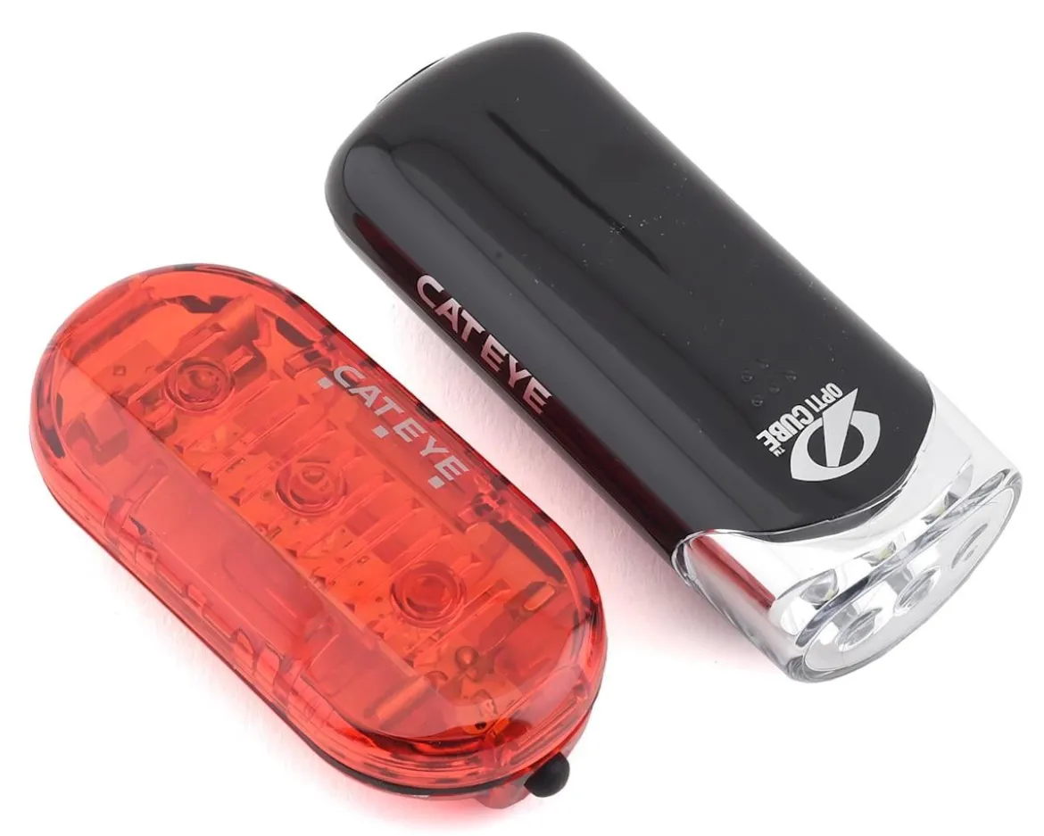 CatEye HL-EL135 + Omni 3 Headlight & Tail Light Set (Black) (150 Lumens)