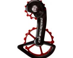 CeramicSpeed Oversized Pulley Wheel System (Black/Red) (Shimano 9100/8000) (Coated Ceramic Bearings)
