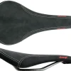 Charge Bikes Spoon Saddle (Black/Red) (Chromoly Rails) (140mm)
