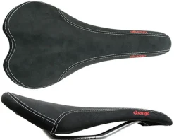 Charge Bikes Spoon Saddle (Black/Red) (Chromoly Rails) (140mm)