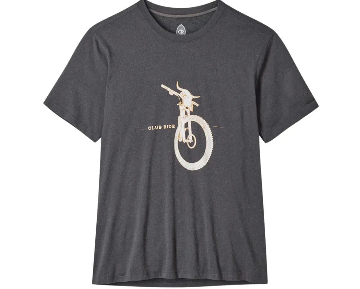 Club Ride Apparel Bamboo Blend Bull T-Shirt (Asphalt) (S)