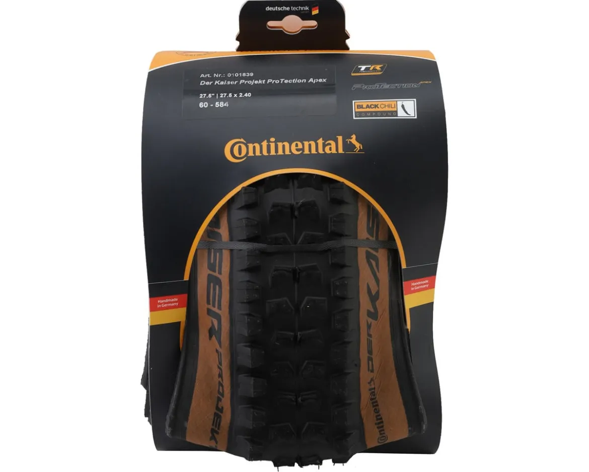 Continental Der Kaiser Projekt Mountain Tire (Black/Amber) (27.5") (2.4") (Folding) (Black Chili/Apex)