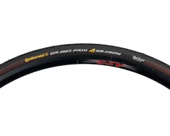 Continental Grand Prix 4-Season Road Tire (Black/Duraskin) (700c) (28mm) (Folding) (MaxGrip Silica/Vectran Breaker)
