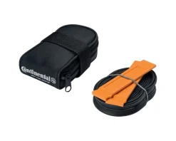 Continental Saddle Bag, 700c Inner Tube, and Tire Levers Combo (Black) (60mm Presta | 18-25mm)