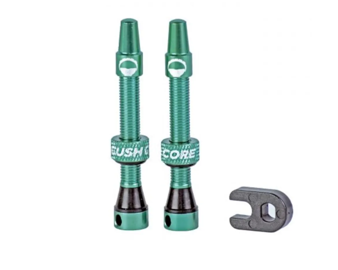CushCore Air Valve Tubeless Valve Set (Turquoise) (44mm)