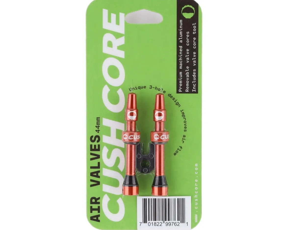 CushCore Air Valve Tubeless Valve Set (Orange) (44mm)