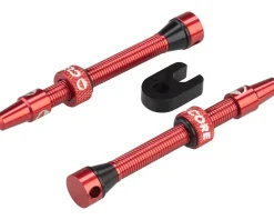 CushCore Air Valve Tubeless Valve Set (Red) (55mm)