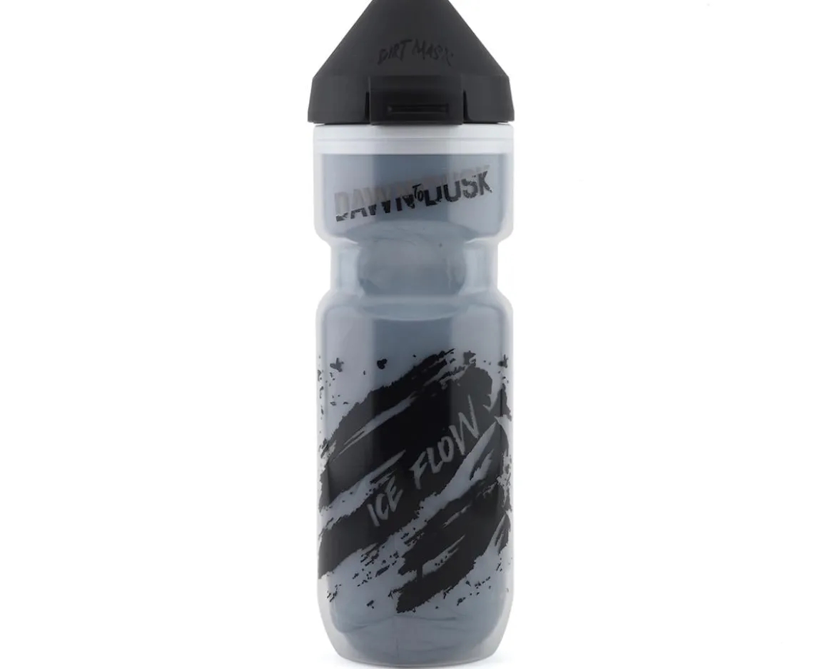 Dawn to Dusk Ice Flow Insulated Bottle (Black/Clear) (w/ Dirt Mask) (21oz)