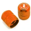 Deity Crown Schrader Valve Caps (Orange) (Pair)