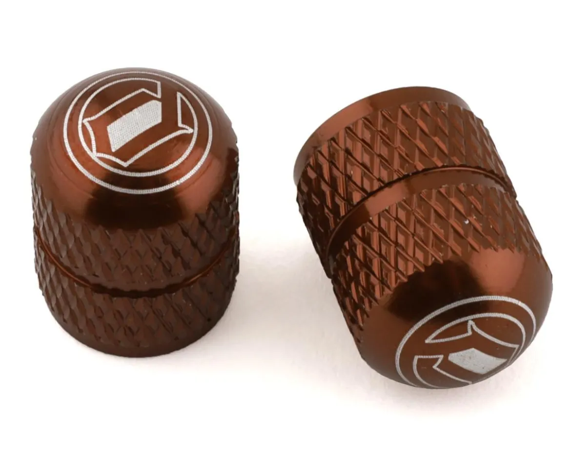 Deity Crown Schrader Valve Caps (Bronze) (Pair)