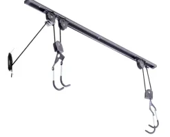 Delta Ceiling Hoist Pro Bike Storage Rack (Black) (1 Bike) (w/ Straps)