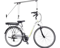 Delta Ceiling Hoist Pro Bike Storage Rack (Black) (1 Bike) (w/ Straps)